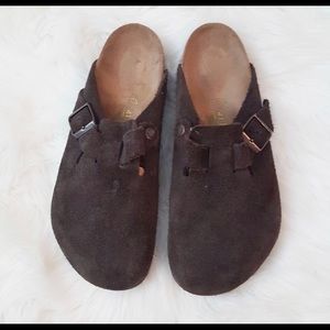 Brown soft leather Birks